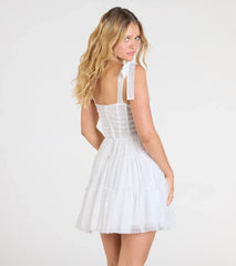 Cathy Sweetheart Corset A-Line Lace Short Dress