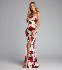 Rowyn Floral Lace-Up Mermaid Formal Dress