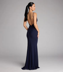 Meara Backless Mesh Mermaid Dress
