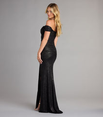 Alina Glitter Off-The-Shoulder Mermaid Formal Dress