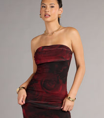 Renata Strapless Abstract Mermaid Formal Dress