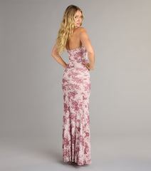 Rylee Floral Slit Mermaid Formal Dress