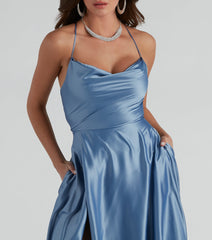 Kailey Formal Lace-Up A-Line Dress