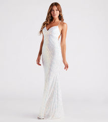 Petra Formal Iridescent Sequin Dress