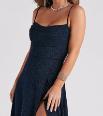 Stephanie Formal Glitter A-Line Dress