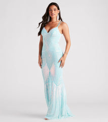 Lyanna Formal Iridescent Sequin Mermaid Dress