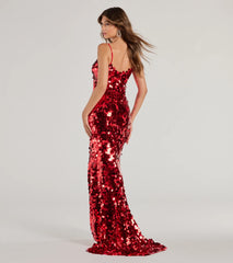 Aurinda Sequin High Slit Formal Dress