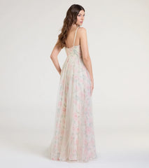 Samaria Sweetheart A-Line Floral Lace Tulle Formal Dress