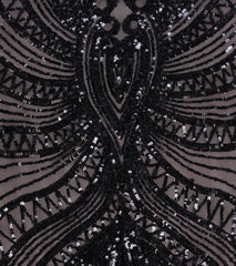 Brooke Lace-Up Mermaid Sequin Mesh Formal Dress