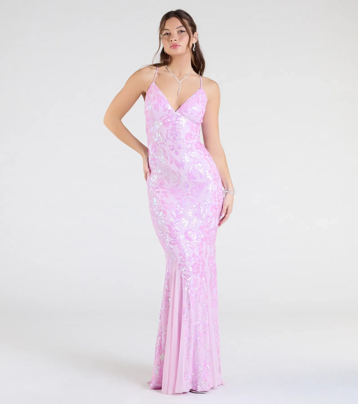 Luna Strappy Back Mermaid Sequin Formal Dress