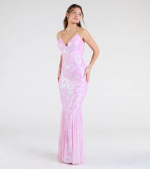 Luna Strappy Back Mermaid Sequin Formal Dress