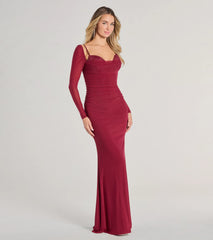 Kennedy Long Sleeve Corset Mermaid Formal Dress