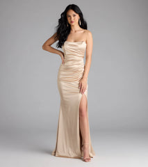 Elenora Lace-Up Mermaid Satin Formal Dress