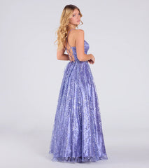 Elsie Glitter Tulle Lace-Up Ball Gown