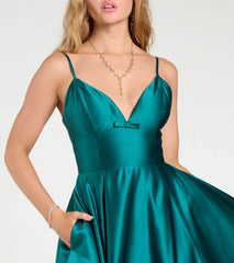 Daniela Satin A-Line Ball Gown