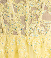 Gwen Strapless Corset A-Line Glitter Ball Gown