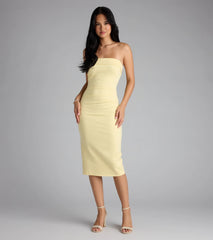 Simply Fab Ponte Knit Midi Tube Dress