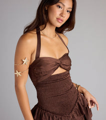 Ruffle Ready Drop Waist Skater Dress