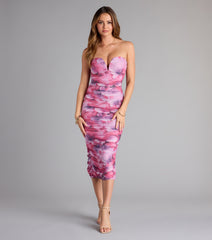 Keep It Romantic Floral Mesh Midi Dress