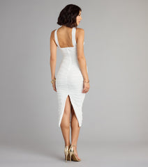 Sultry Hour Halter Bodycon Midi Dress