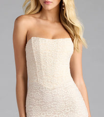 Romantic Twist Corset Mermaid Midi Dress