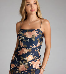 Flirt Alert Floral Slit Midi Dress