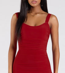 Mysteriously Stunning Low Tie Back Mini Dress