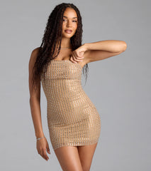 Incredible Glow Rhinestone Mini Dress