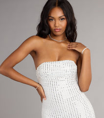 Incredible Glow Rhinestone Mini Dress