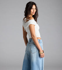 A Bit Of Sweetness Off-Shoulder Crop Top