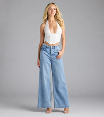 Gorgeous Night Lace Trim Corset Halter Top