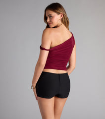Iconic Chic One-Shoulder Crop Top