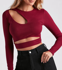 Keeping Knit Bold Cutout Crop Top