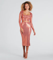 Enticing Sparkle Sequin Crop Top