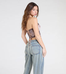 Unmatched Fierceness Leopard Lace Bustier