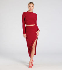 Bold Staple Long Sleeve Crop Top