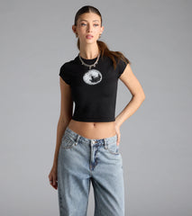 Disco Babe Crop Graphic Tee