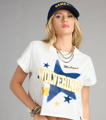 Star Status Michigan Wolverinesâ„?Cropped Tee
