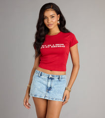 Buy Me A Drink Crop Graphic Tee