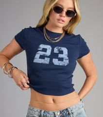 Feeling 23 Crop Graphic Tee