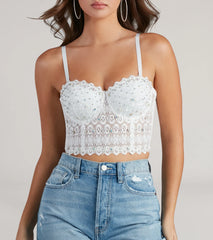 Reigning Lace Bustier Top