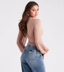 Casual And Chic Allure Cropped Blouse