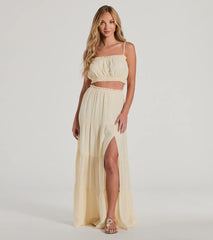 Romance For Two Sleeveless Crop Top