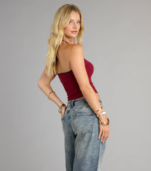 Varsity Crush Halter Graphic Tank Top