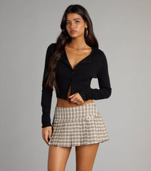 Cozy Charm Cropped Knit Cardigan