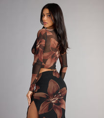 Sweet Escape Floral Tie Front Top