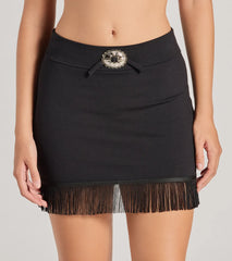 Cowgirl Lonestar Fringe Mini Skirt