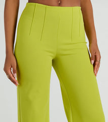 Nine To Five Straight-Leg Crepe Trouser Pants