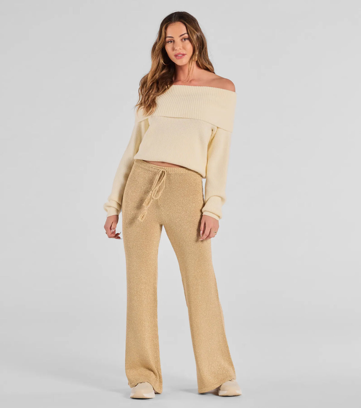 Cozy Luxe Lurex Knit Pants