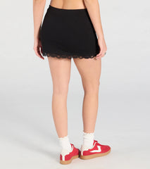 Hint Of Romance Lace Trim Mini Skort